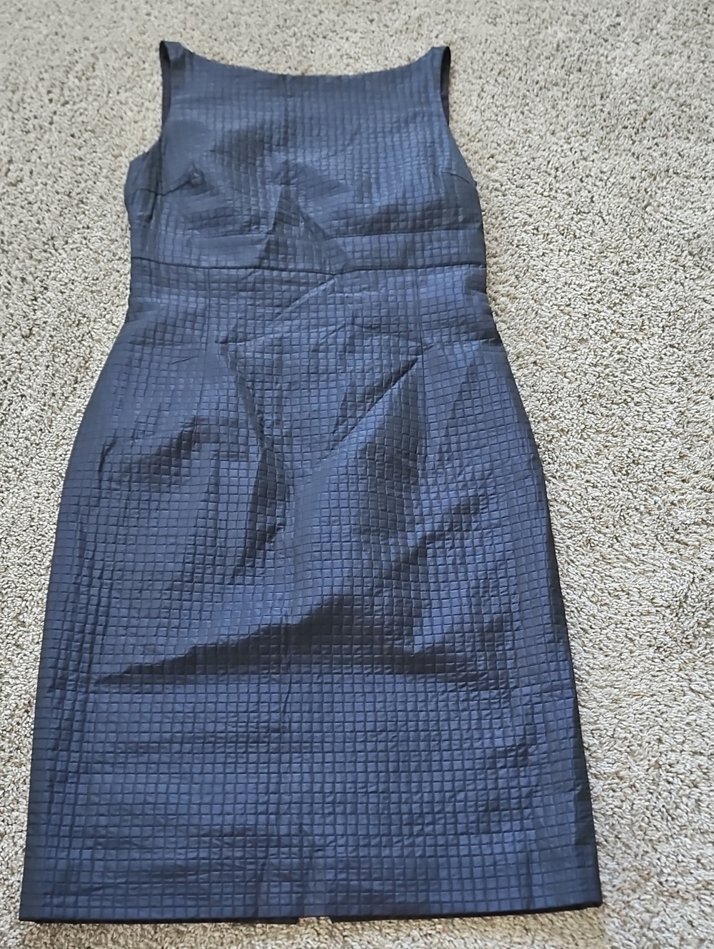 NWT MaxMara Navy Textured Sheath Dress 8